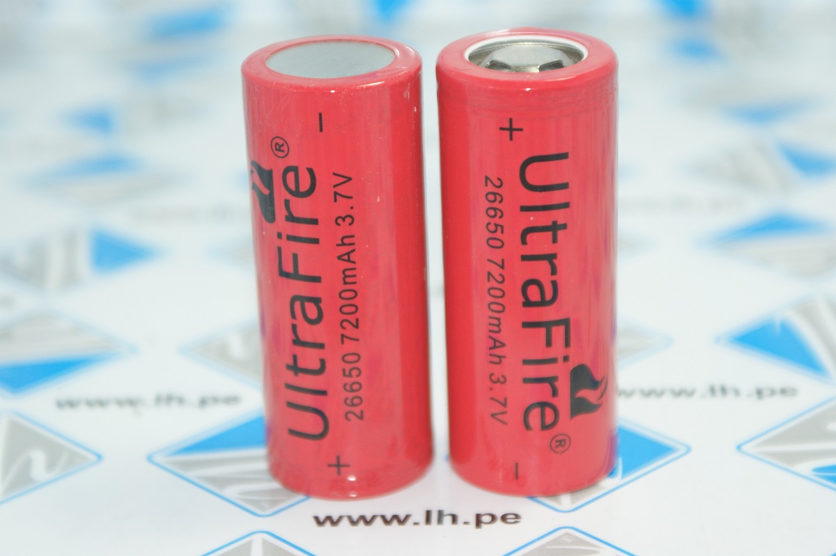 UltraFire 26650            Batería recargable 7200mAh 3.7V, Li ion 26650 for salto LED linterna antorcha